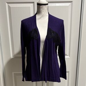 Chico’s Knit and Lace Lightweight Cardigan